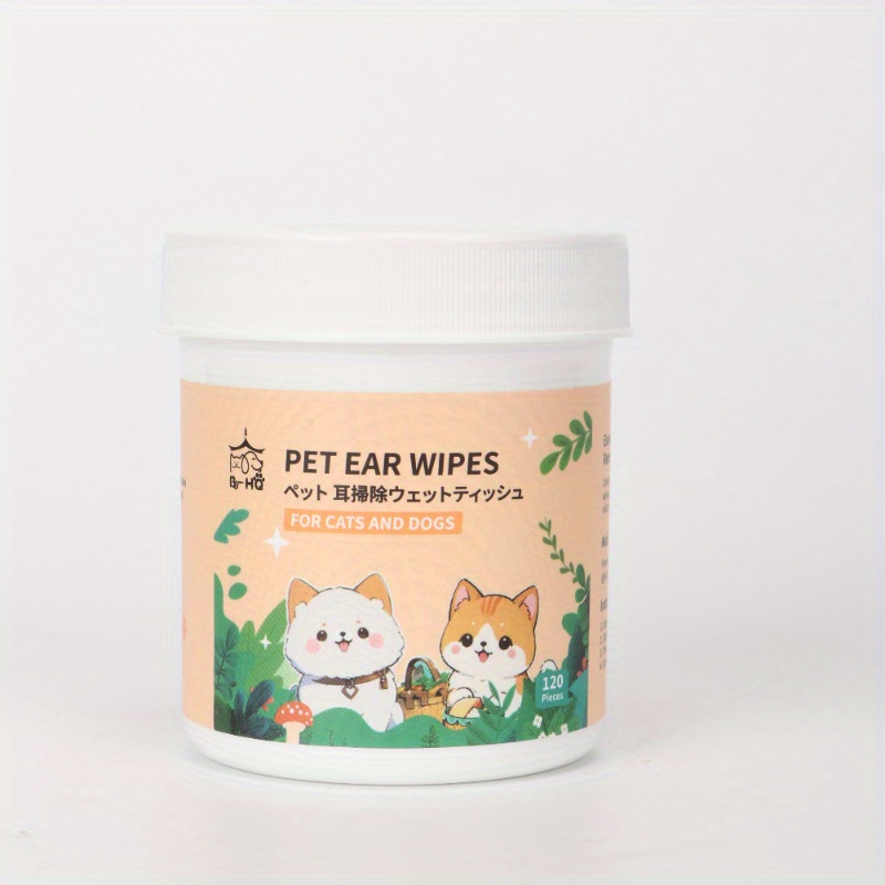 TEMU Pet Eye Wipes Care Remove Tear Stains Clean Wet Wipes Disposable Deodorization Pet Teeth Cleaning Finger Cots