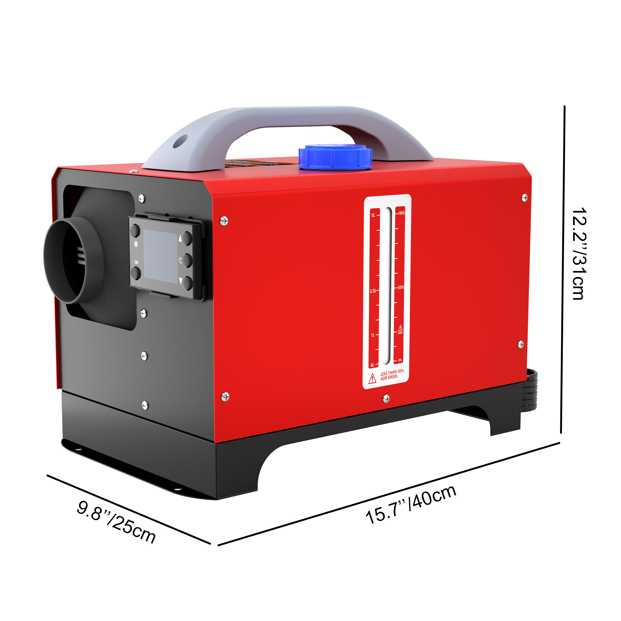 8KW Outdoor Heater for Patios - High-Performance Diesel Heating System, Large Area Heating Solution for Outdoor Spaces