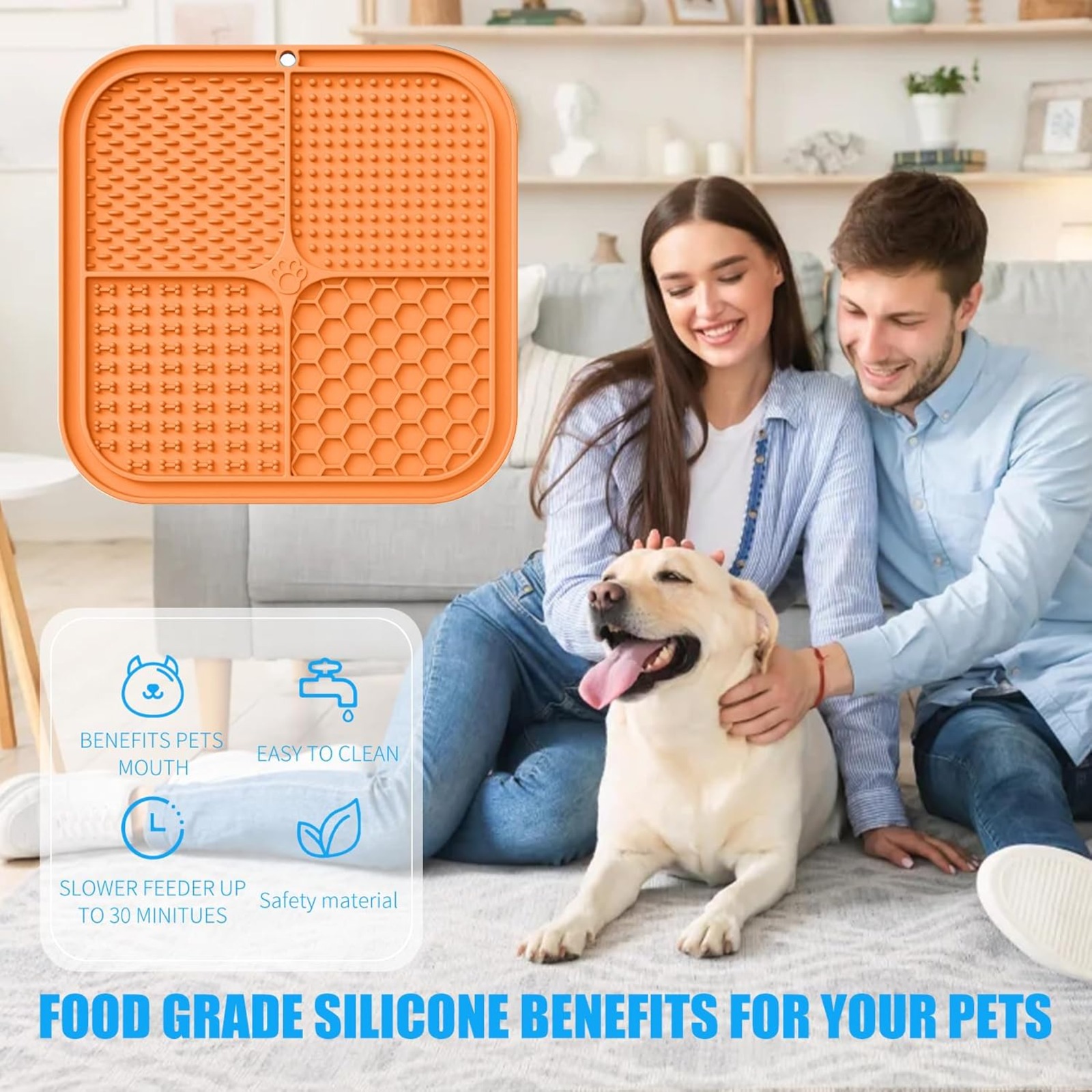 Dog Lick Mat with Suction Cups for Anxiety Relief