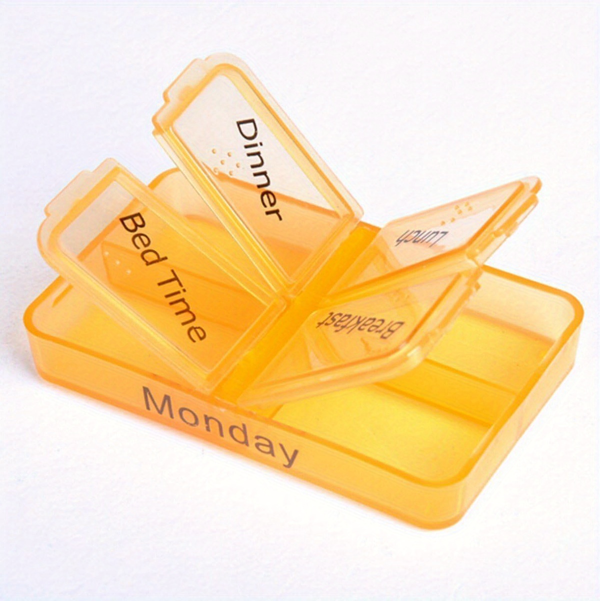7-Day Weekly Pill Organizer - 4 Times a Day Medicine Box with Color-Coded Compartments, Food-Safe Plastic, Transparent Large Pill Case for Vitamins & Medicines, Vitamin Storage, Vibrant Design, Clear Plastic, Daily Medication Management, Hygienic Storage, Healthconscious Users