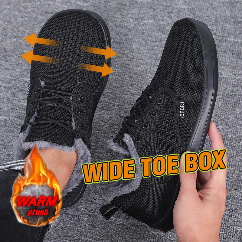 Men's Thickened Wide Toe Hiking Boots for Comfort and Warmth