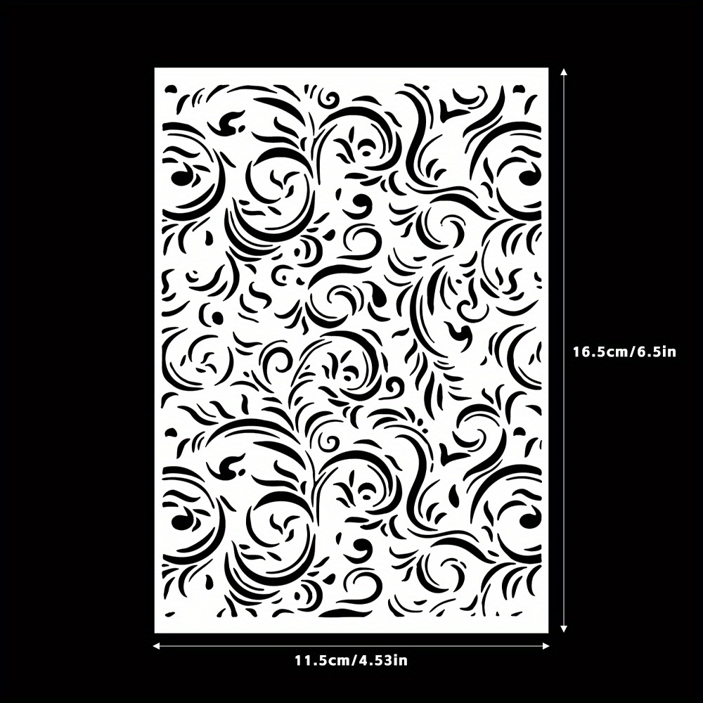 Image of Vintage-style Romantic Vine Stencils For Wall And Fence Decoration, Ideal For Painting Flowers In Your For Home Garden. Perfect For Enhancing Garden Fences, Walls, And Furniture