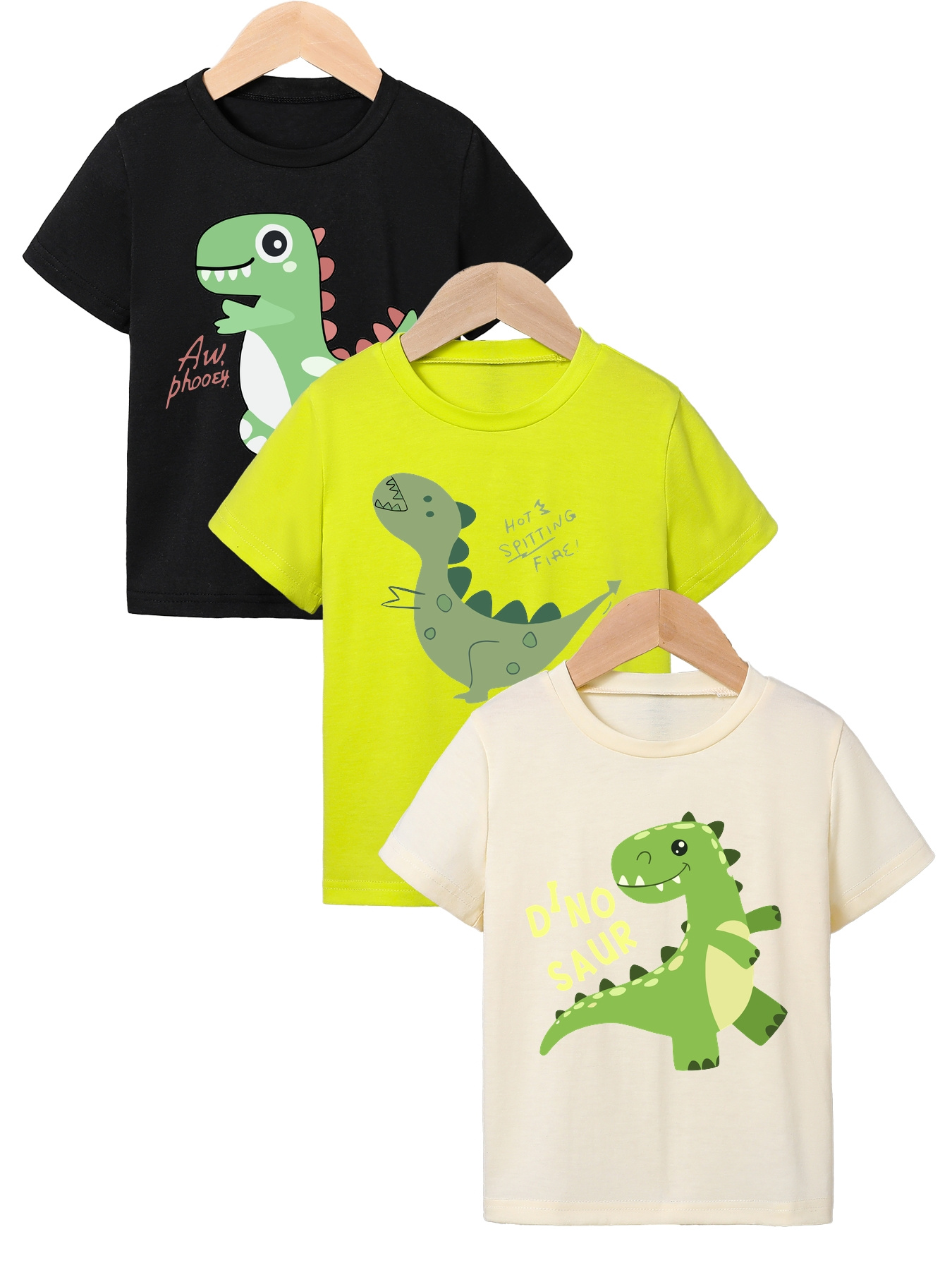 conjunto camisetas gráficos dinosaurios niños camisetas Temu