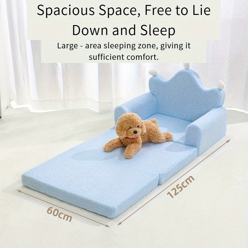 3 layer foldable pet sofa bed for small to medium dogs cats washable flannel 60cm x 125cm   comfortable sleeping area with plush cushion ideal for indoor pets pet bed for dogs   furniture soft pet furniture Product details 5