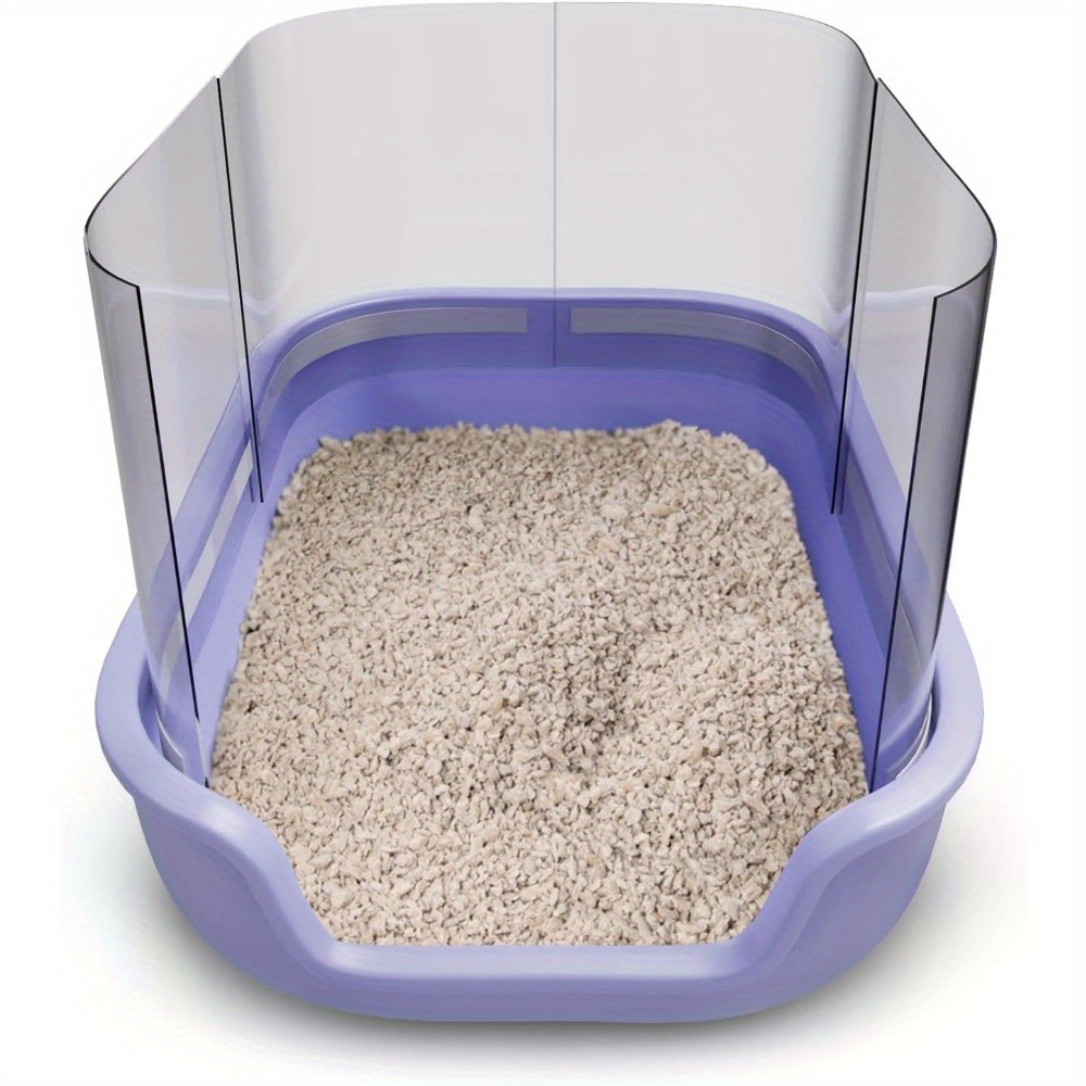 4pcs Litter Box Splash Guard | Litter | Litter Box Cover | Litter Box Privacy Screen | Cat Litter Box Splash Protector, Suitable For Open Litter Boxes - Litter Box Not Included