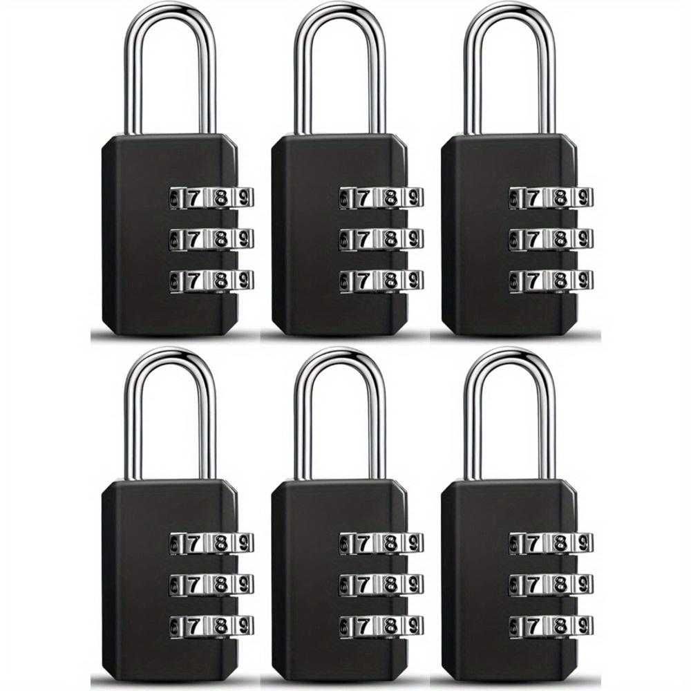 TEMU -digit Combination Lock - Waterproof Alloy Padlock For Luggage, Backpacks, Suitcases, Toolboxes & Gym Lockers