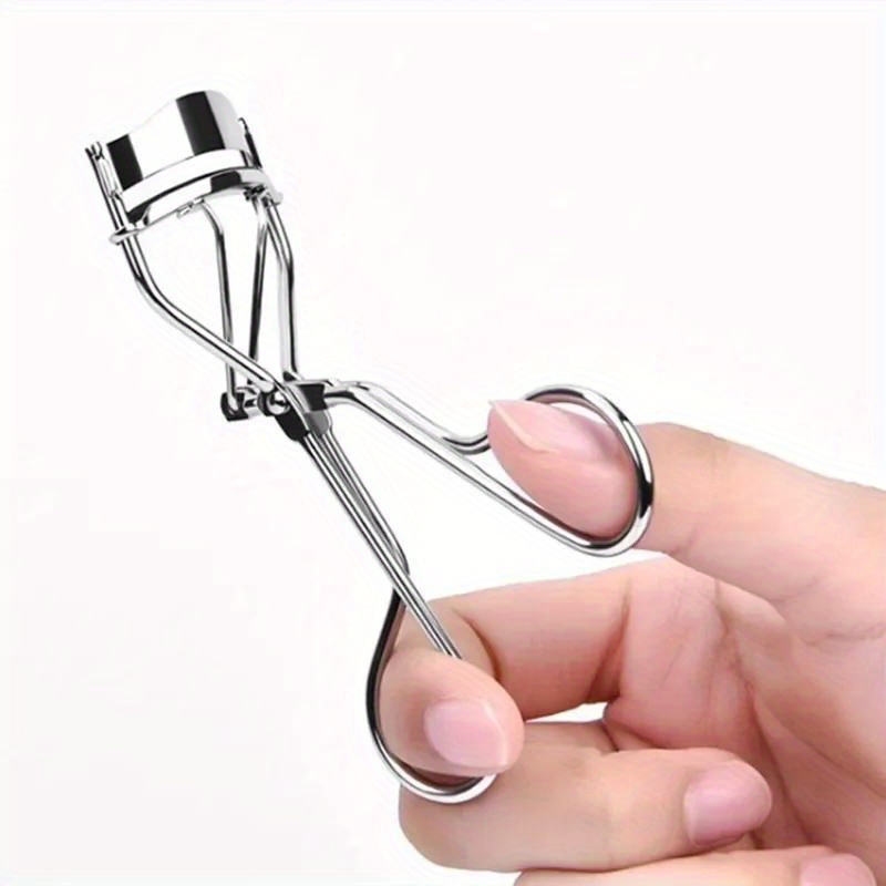TEMU 1pc Classic Eyelash Curlers Stainless Steel Eyelashes Cosmetics Make Up Eyelash Curlers Curling Eyelashes Tool Silvery