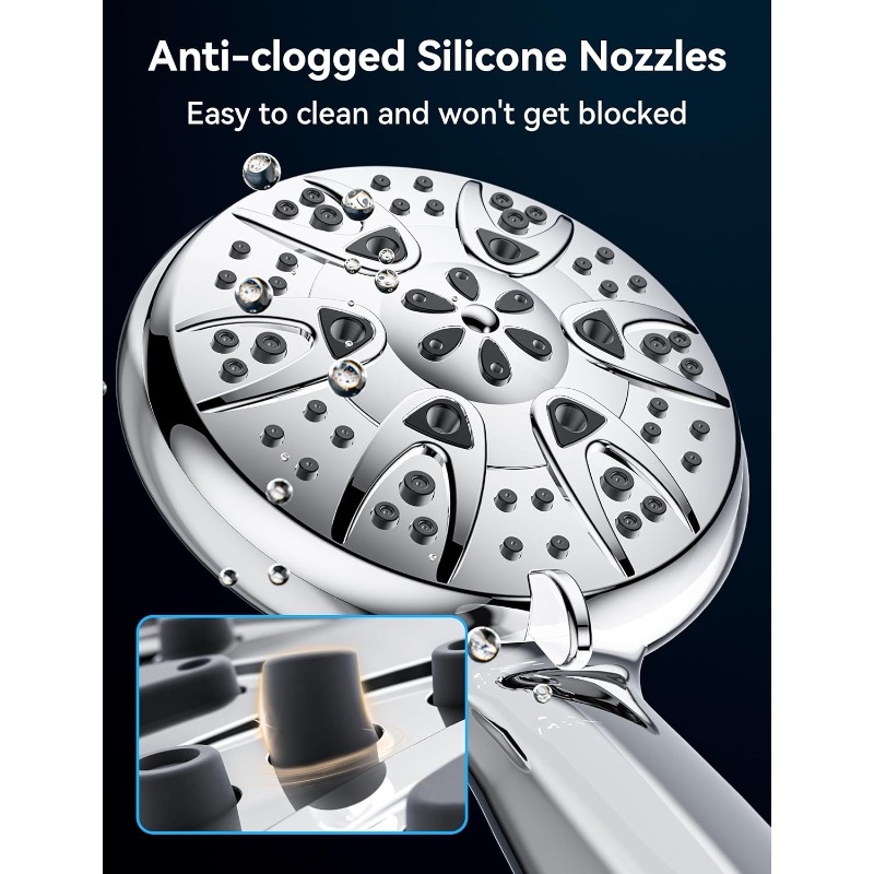 High Pressure Ceiling Mounted Shower Head with 5 Spray Modes