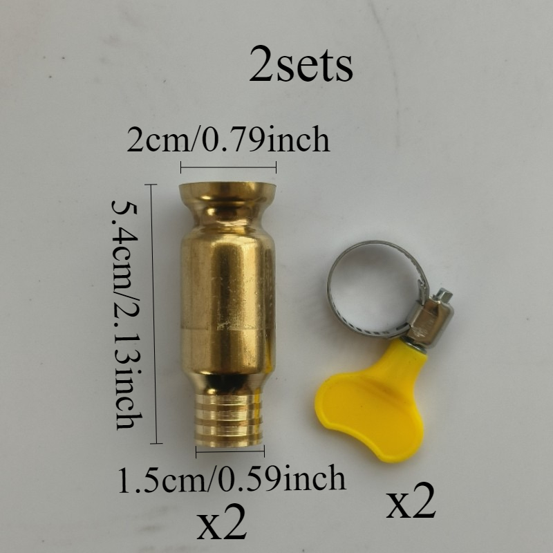 2/4sets Safety Self Priming Hose Connector Nozzle Siphon Hose Priming For Head Self Priming Hose Nozzle Jiggler Shaker Self Priming Head