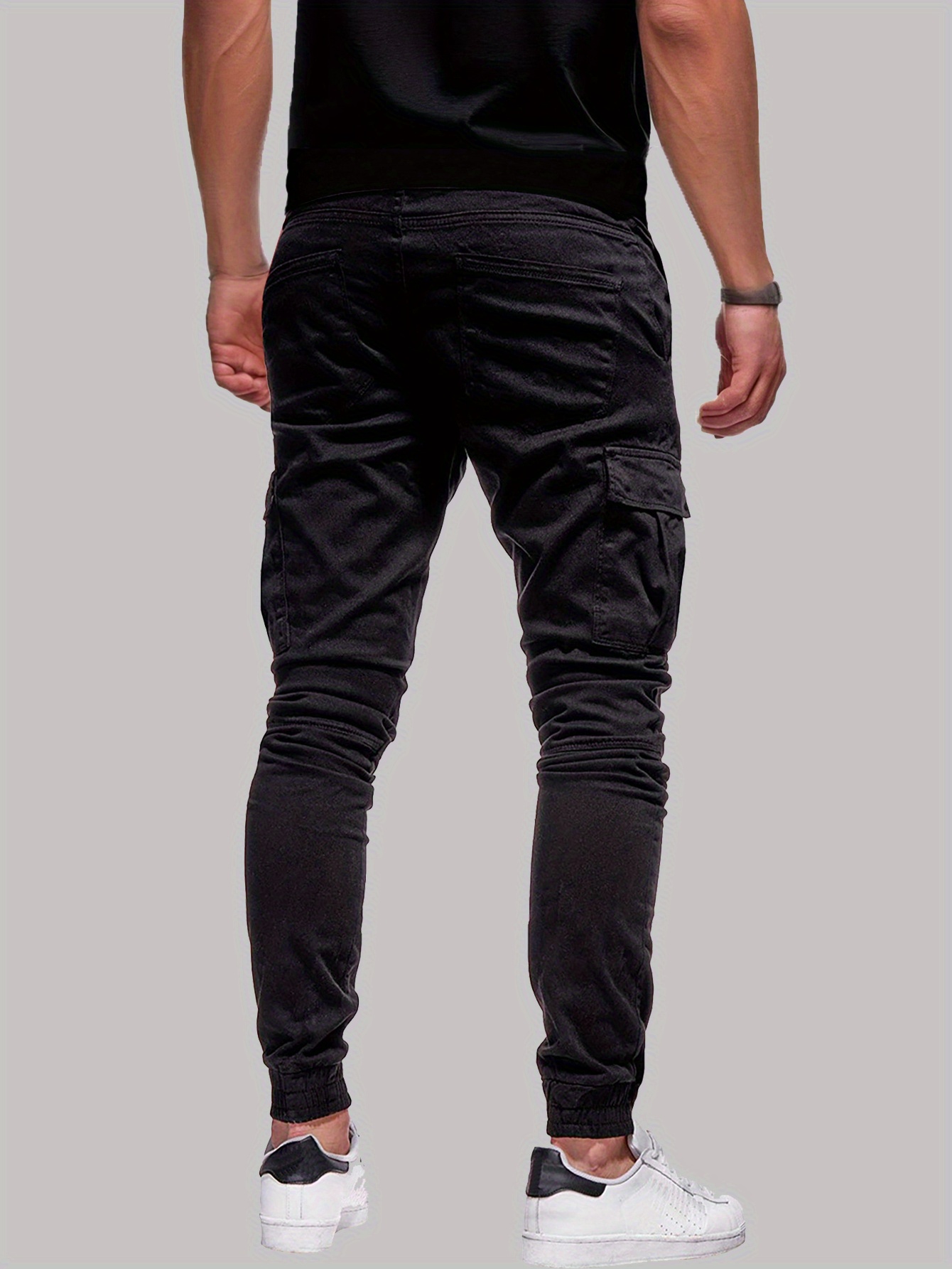 1pc mens casual elastic waist chinos adjustable drawstring Temu