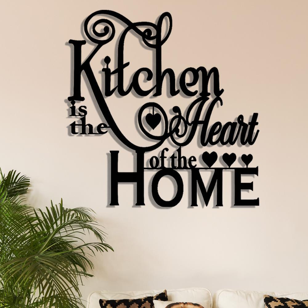 2d flat 1  is   of the home metal wall art sign with elegant cursive script decorative hearts durable kitchen decoration for homes cafes shops bars and more bar decor sign elegant script design sophisticated decor kitchen wall decor   room decor Product details 5
