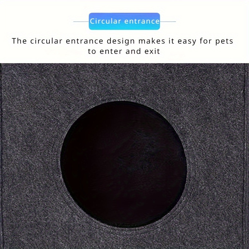 2pcs felt cat bed combination pack 1 comfortable felt cat bed 1 random coaster soft washable foldable semi enclosed square cat bed suitable for cats and small dogs comfortable for   easy to assemble portable design Product details 1