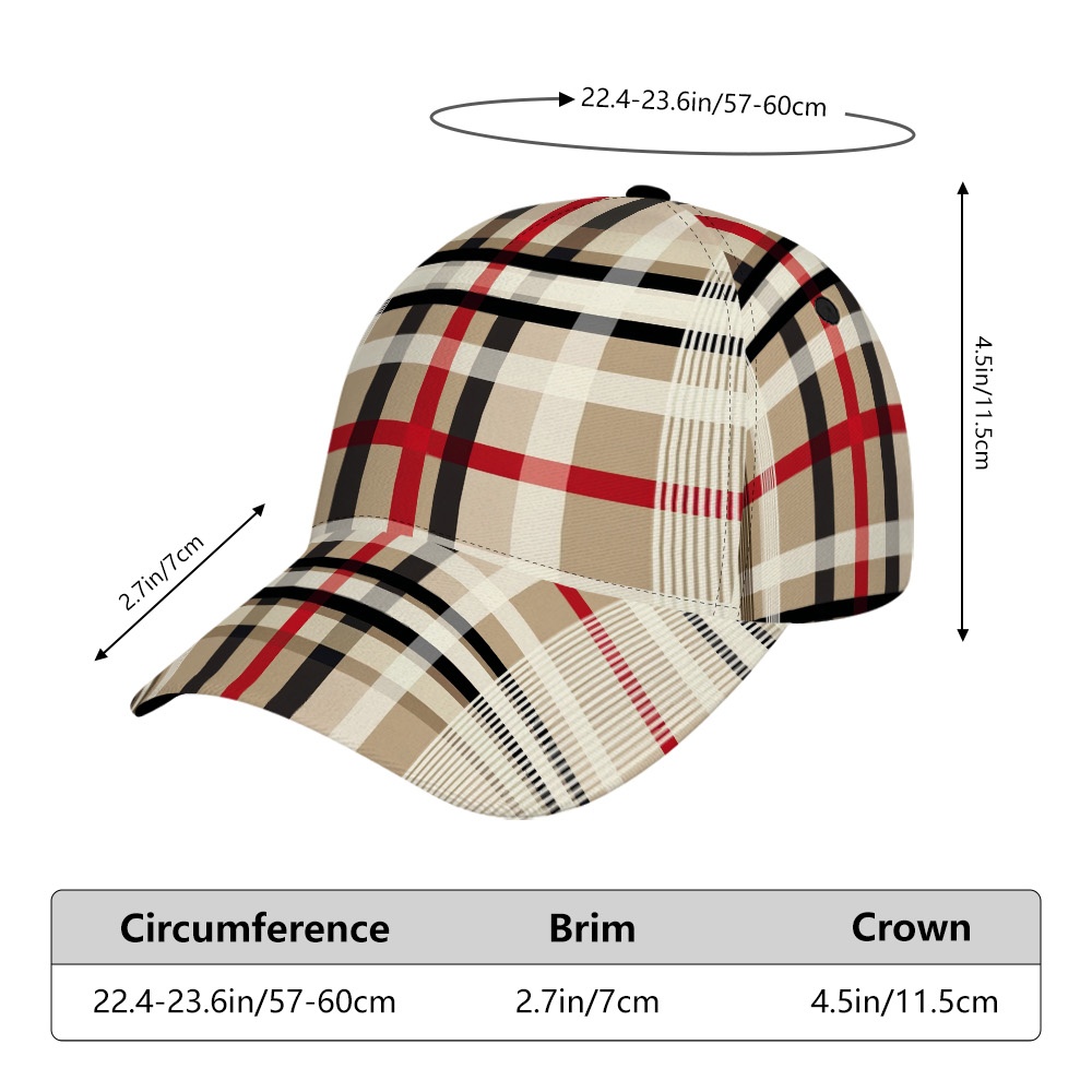 TEMU 1pc Checkered Design Baseball Cap,suitable For Men And Women, Lightweight Casual Cap, No For All Day Wear, Portable And Comfortable, Very