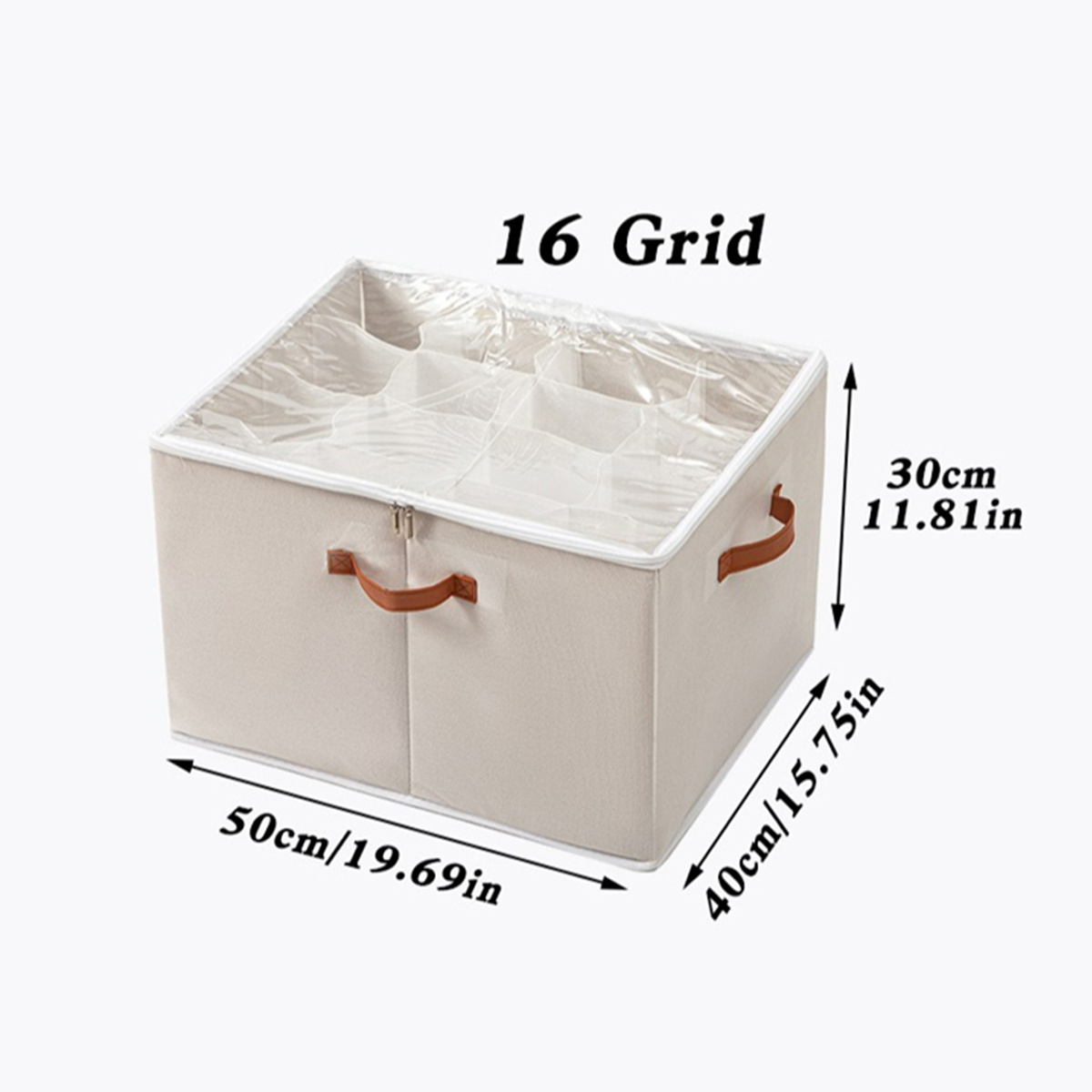 2-Pack Foldable Shoe Storage Boxes with Clear Lid