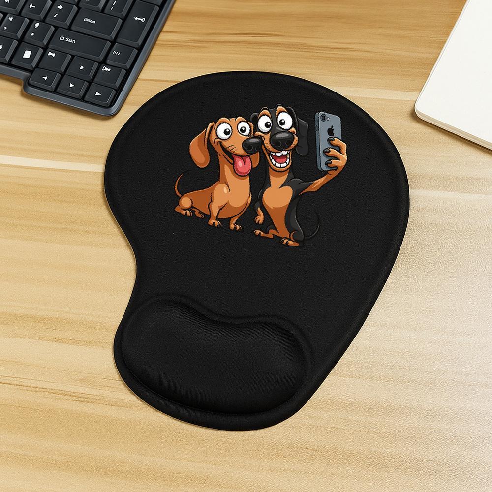 TEMU Alfombrilla de ratón y humorística con diseño de perro salchicha - Adornos de escritorio y decoración de oficina para en casa, trabajo desde