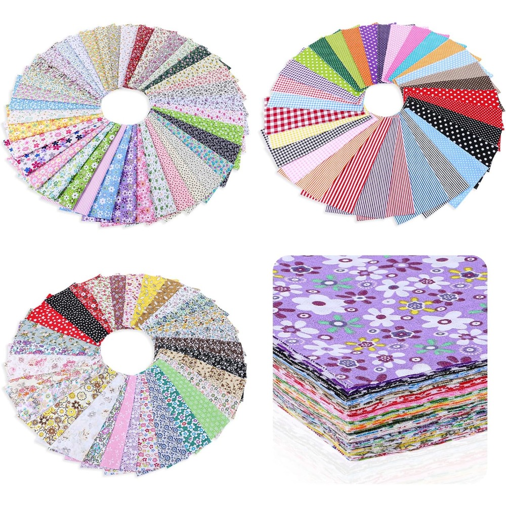 TEMU 70pcs Of 10 X 10 Inch Cotton Fabric Squares, Pre-cut For And Quilting. Floral Printed Bundles Are Perfect For Crafts, Sewing, And Handmade