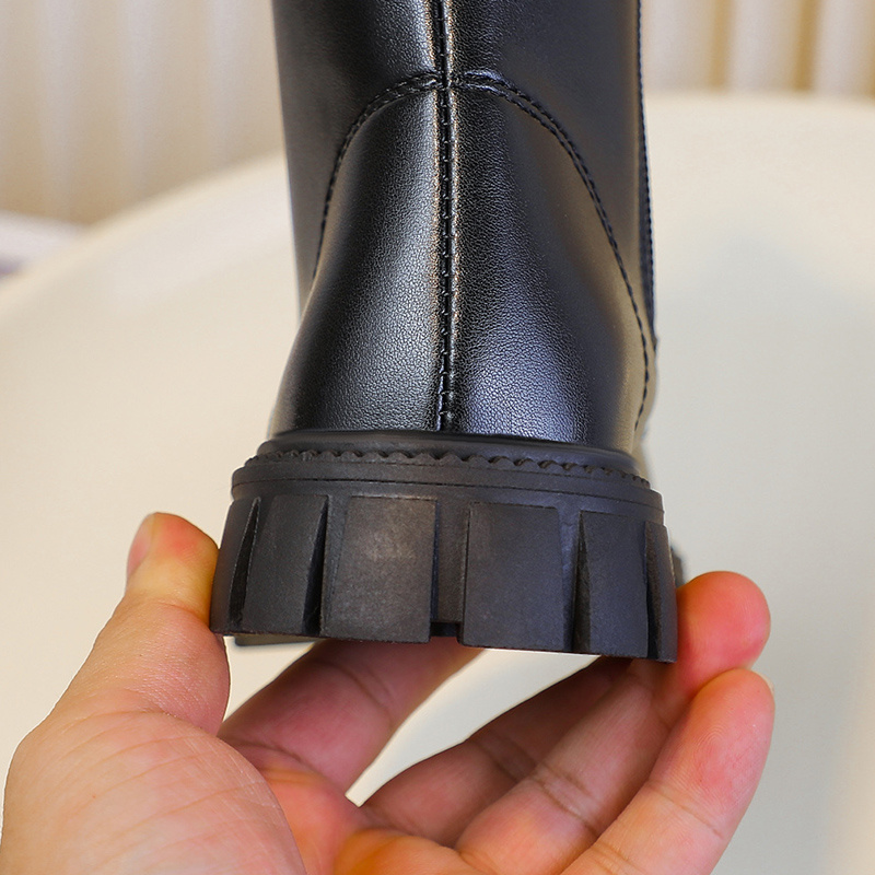 Hoge Winterlaarzen met Enkelsteun & Antislip PVC Zool - Volledige Rits, Ronde Neus, Schattig Strikje/Sparenboeket Bedels (Roze/Beige) – Warme Kunststof Look voor School, Feestjes en Dagelijks Gebruik – Opties in Zwart of Beige