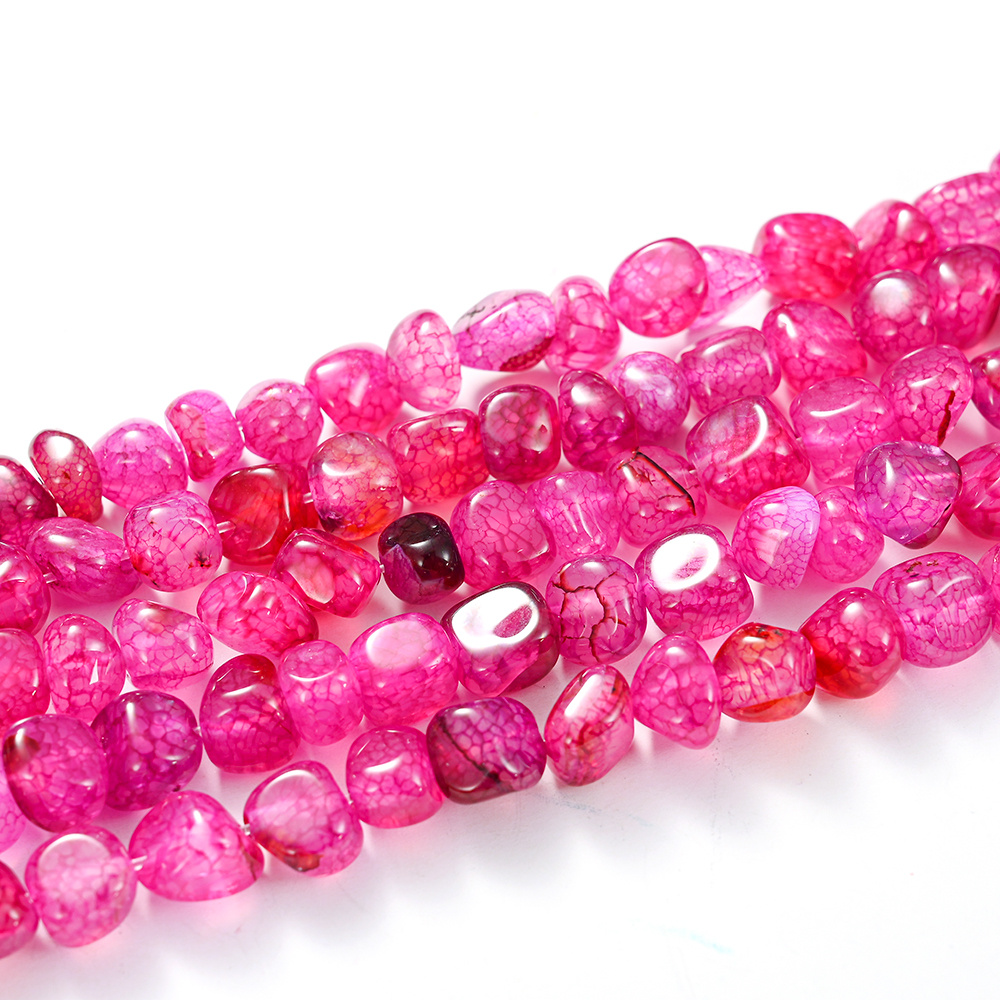 Natural Stone Beads Irregular Agate Multicolor Loose Beads Set
