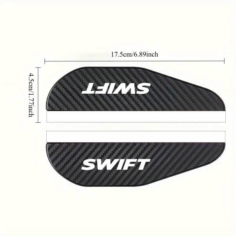 TEMU 2pcs Carbon Fiber Car Rearview Mirror Rain Eyebrows, Rain Blocking Sunshades, Easy To Stick Method, Suitable For Cars