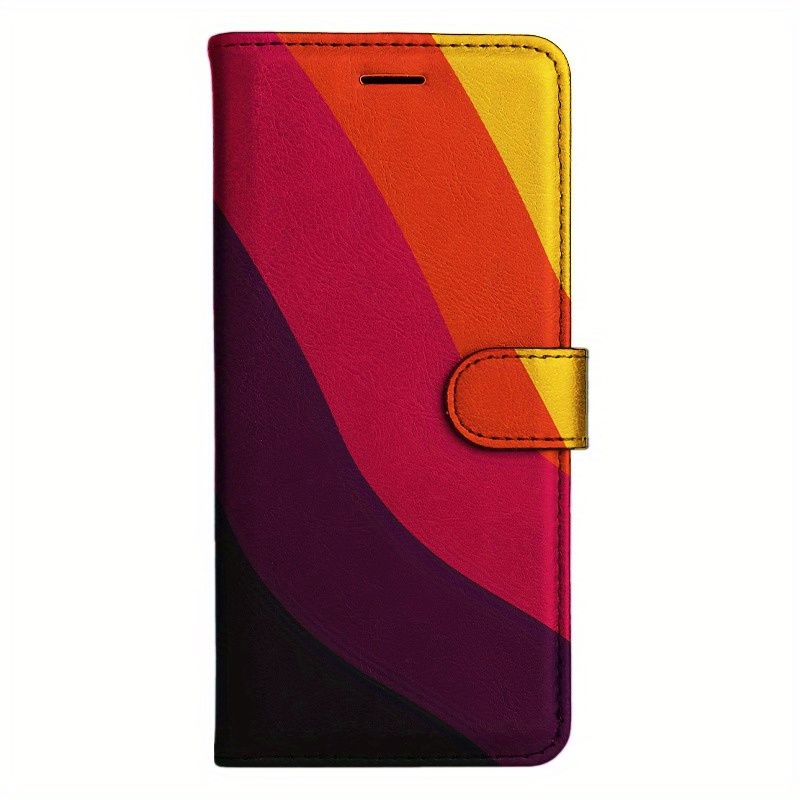 TEMU Phone Case: Diagonal Stripe Magnetic Flip Wallet Case With Card Holder Stand For Oppo Find A8 A31 F17 A73 A93 A74 A54s A95 F19 A94 A53s A56 A55s