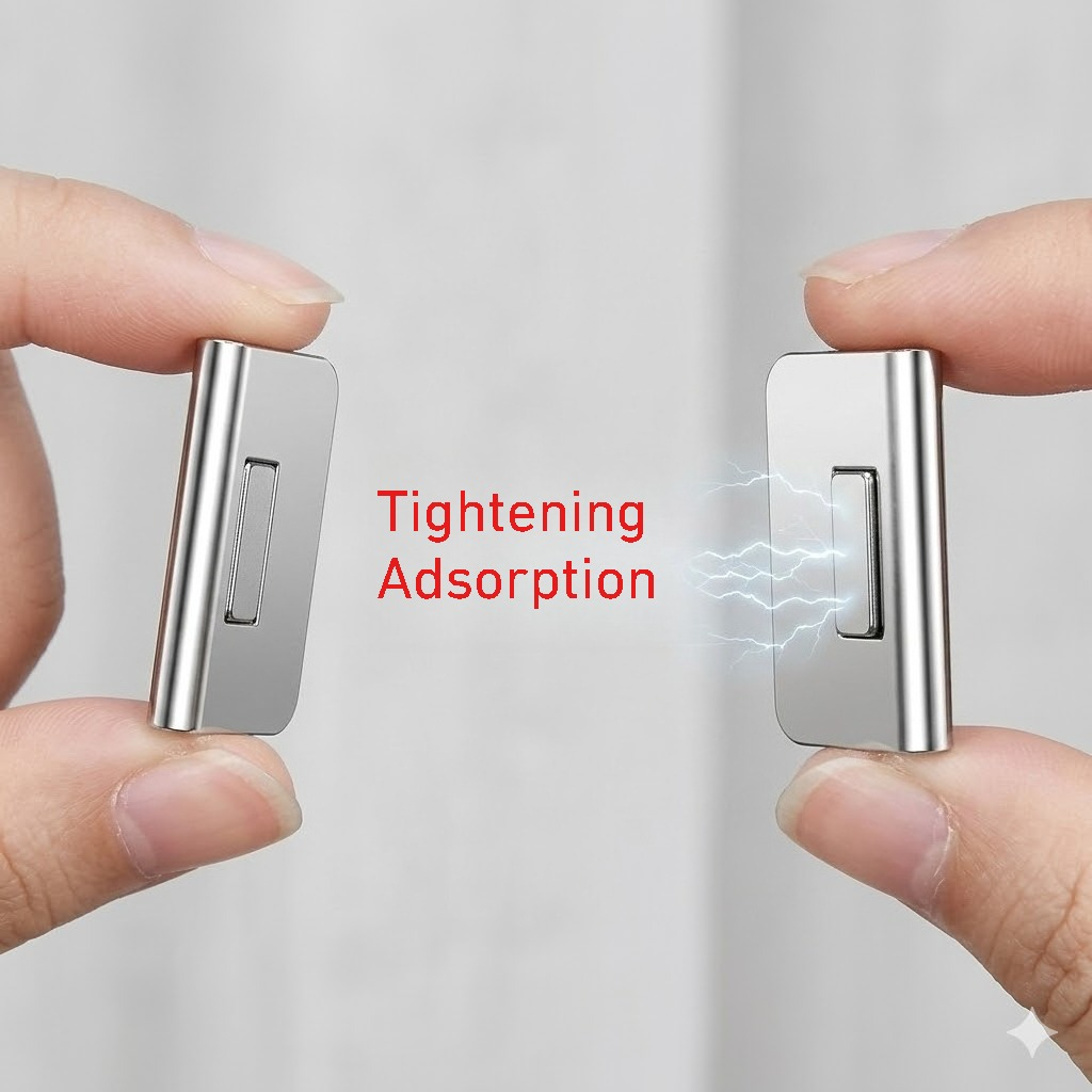 2-pair/4-pair Magnetic Blackout Curtain Clips - Strong Magnetic Curtain Closure and Fixing Clips - Suitable for Home Bedrooms, Office Curtains, Valances - Used for Blackout and Preventing Light Leakage