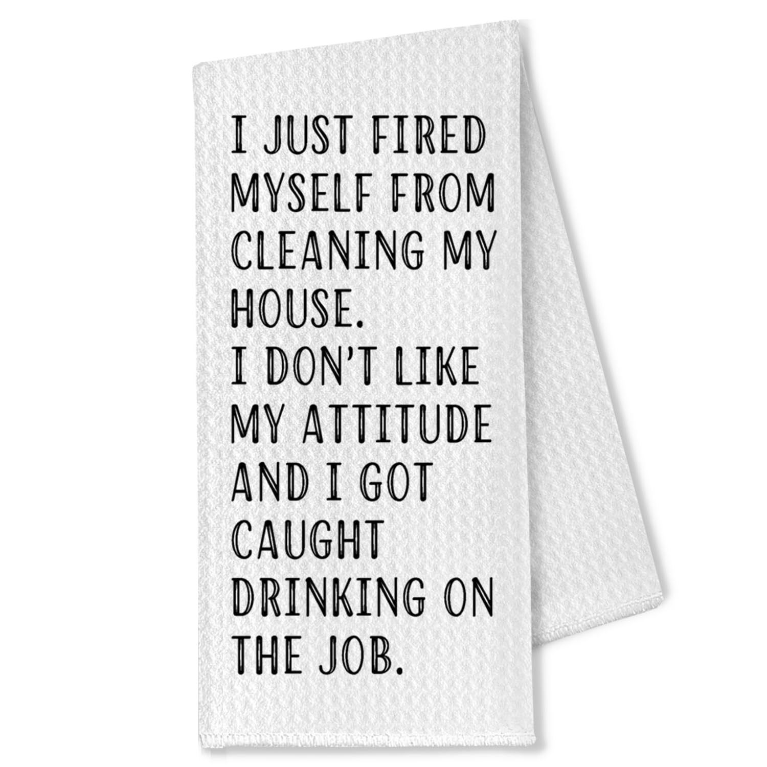 

Fun & Soft Absorbent Kitchen Towel - Humorous Adult Design, Dining & Bathroom Decor, Machine Washable Polyester, 18x26 Inches