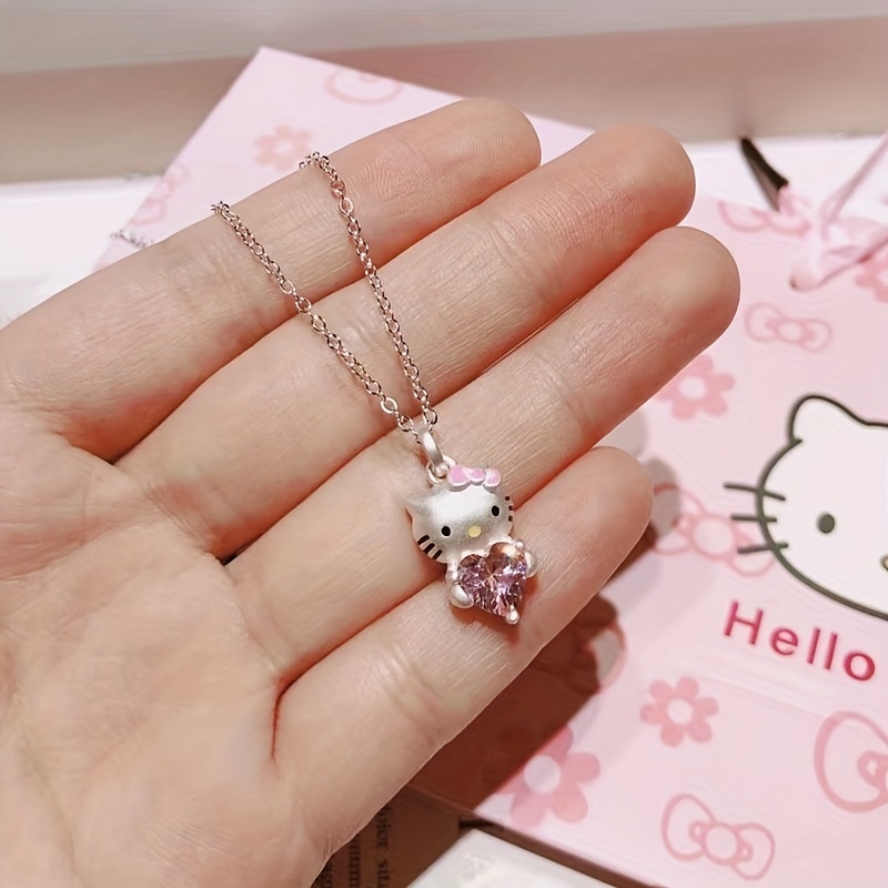 

Sanrio Hello Kitty Stainless Pendant Necklace - Elegant Style, & Parties, Ideal Christmas Gift Accessory