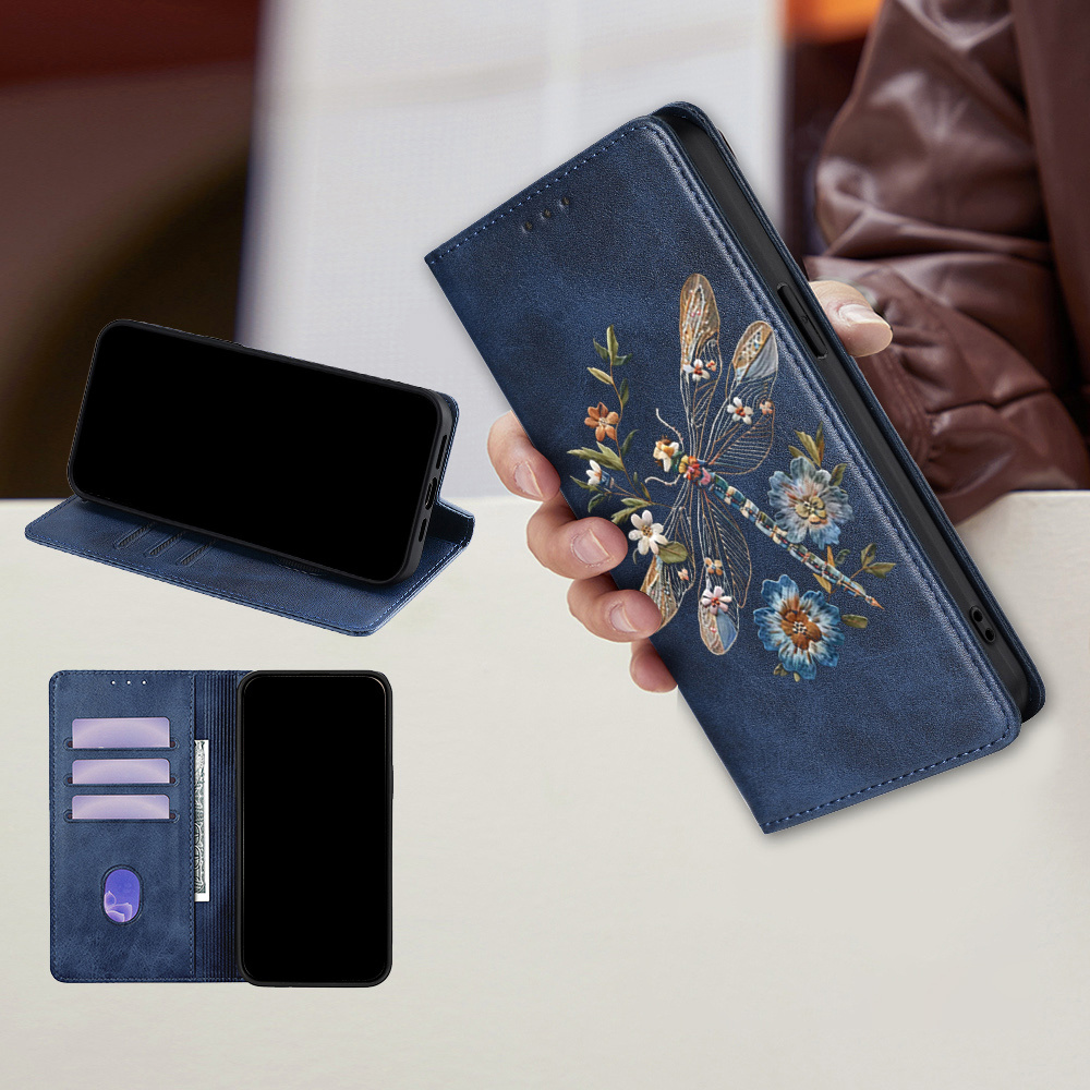 TEMU Phone Case: Painting Fashion Beautiful Card Holder Bracket Adjustable Bracket Wallet Phone Case Sutible For Galaxy A04s A32 A40 A31 A41 A22 A53