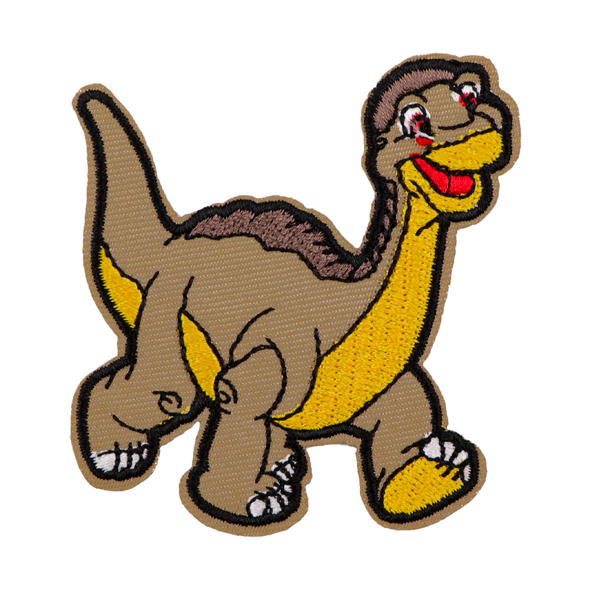 1pc Dinosaur Embroidered Iron-on Patch, Polyester Applique For Diy Jackets And Backpacks, Cute Sew-on Badge For Clothing Decoration
