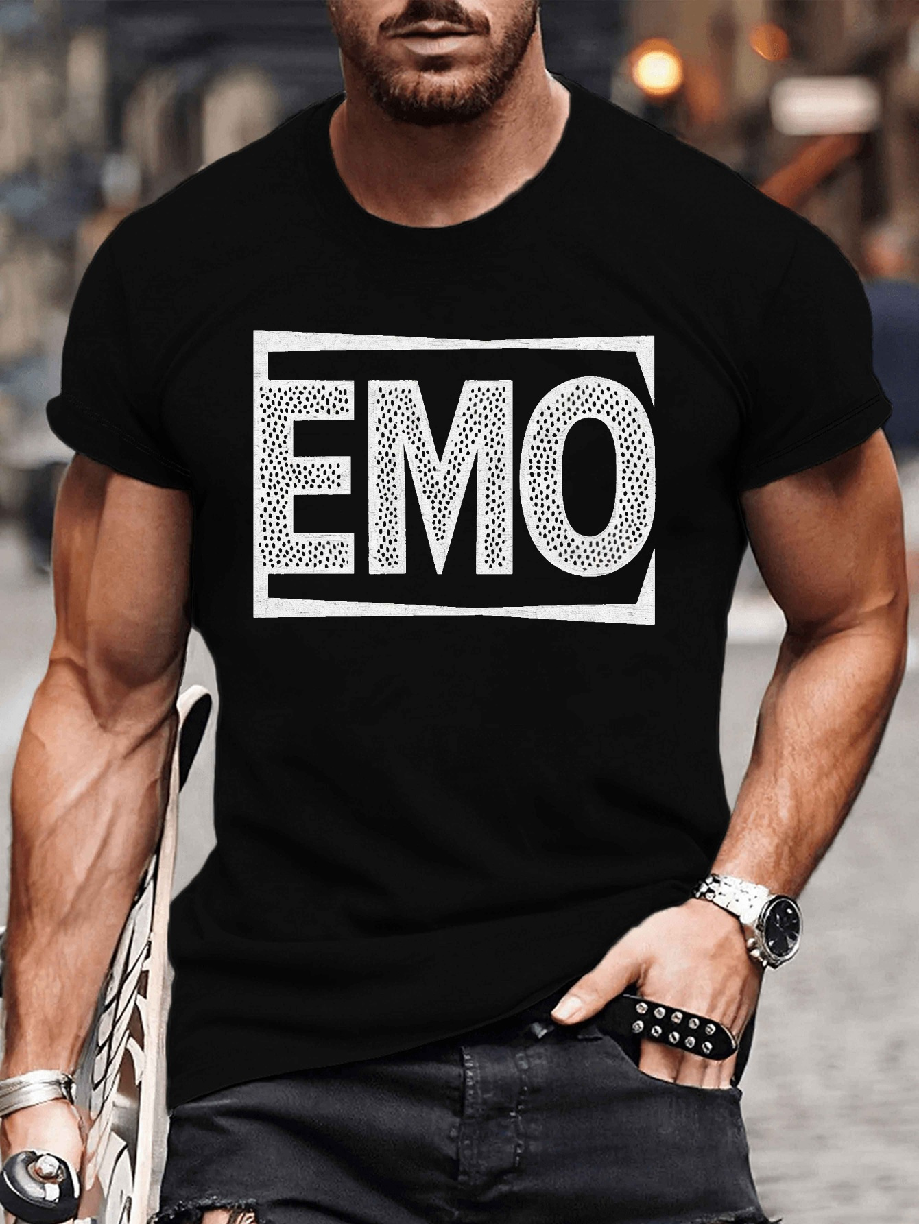 Emo clothes men top