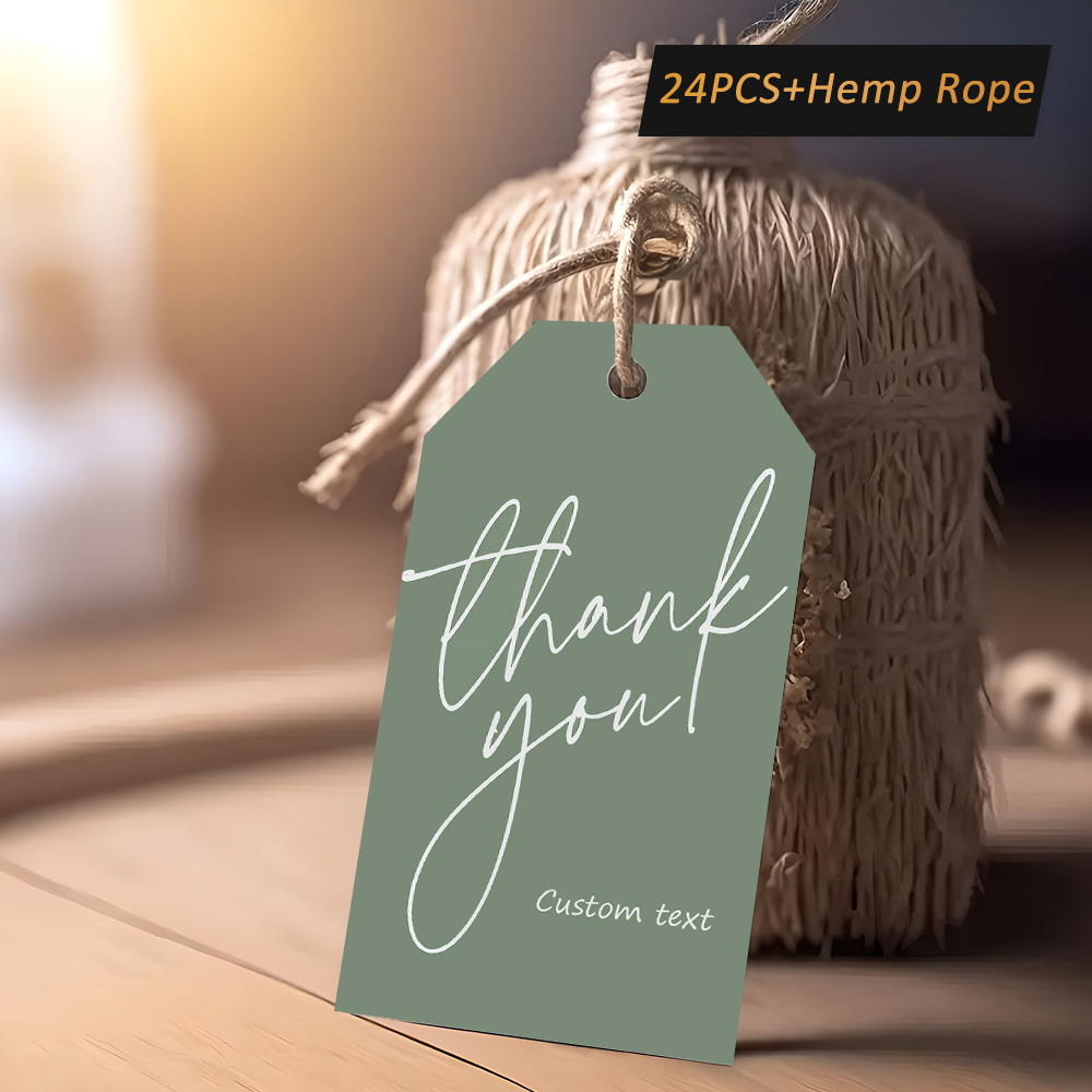 TEMU /48/72pcs Gift Labels, Personalizable With Contents Like Name, Date, Etc. With Minimalist "thank You" Script, In Elegant Style, Formal Events,