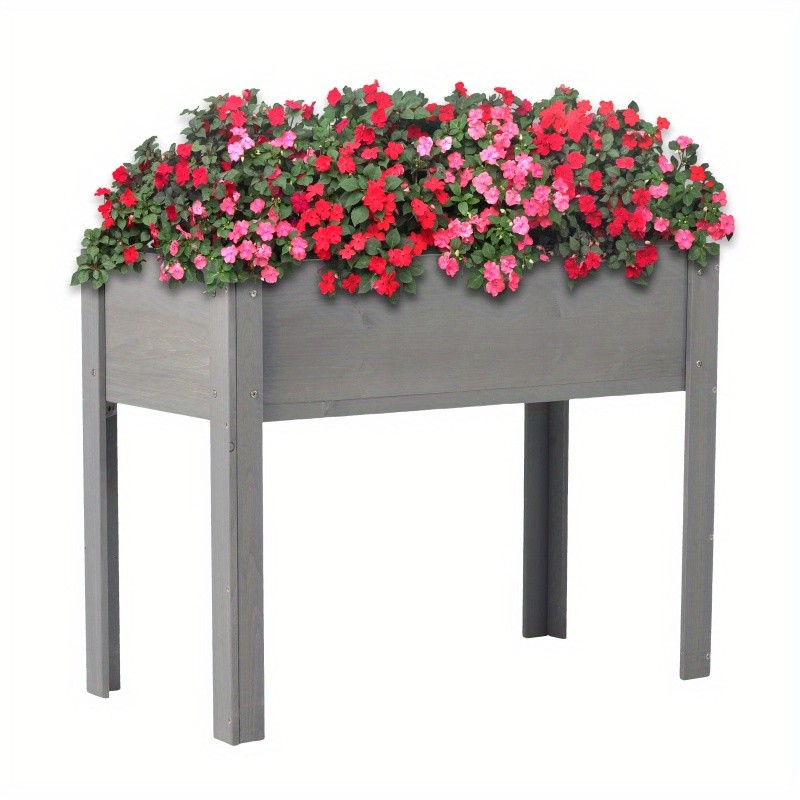 Jardinera De Madera Grande – Cama Elevada Para Vegetales Y Flores (120x60 Cm) – Kit Sostenible