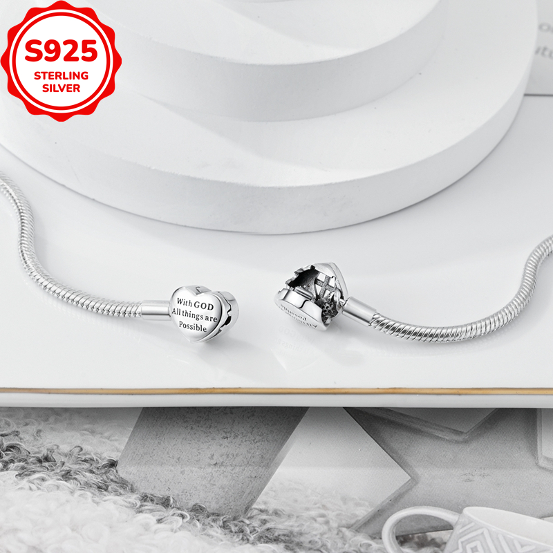 925 Silver Guardian Wings Cross Snake Chain, DIY Necklace