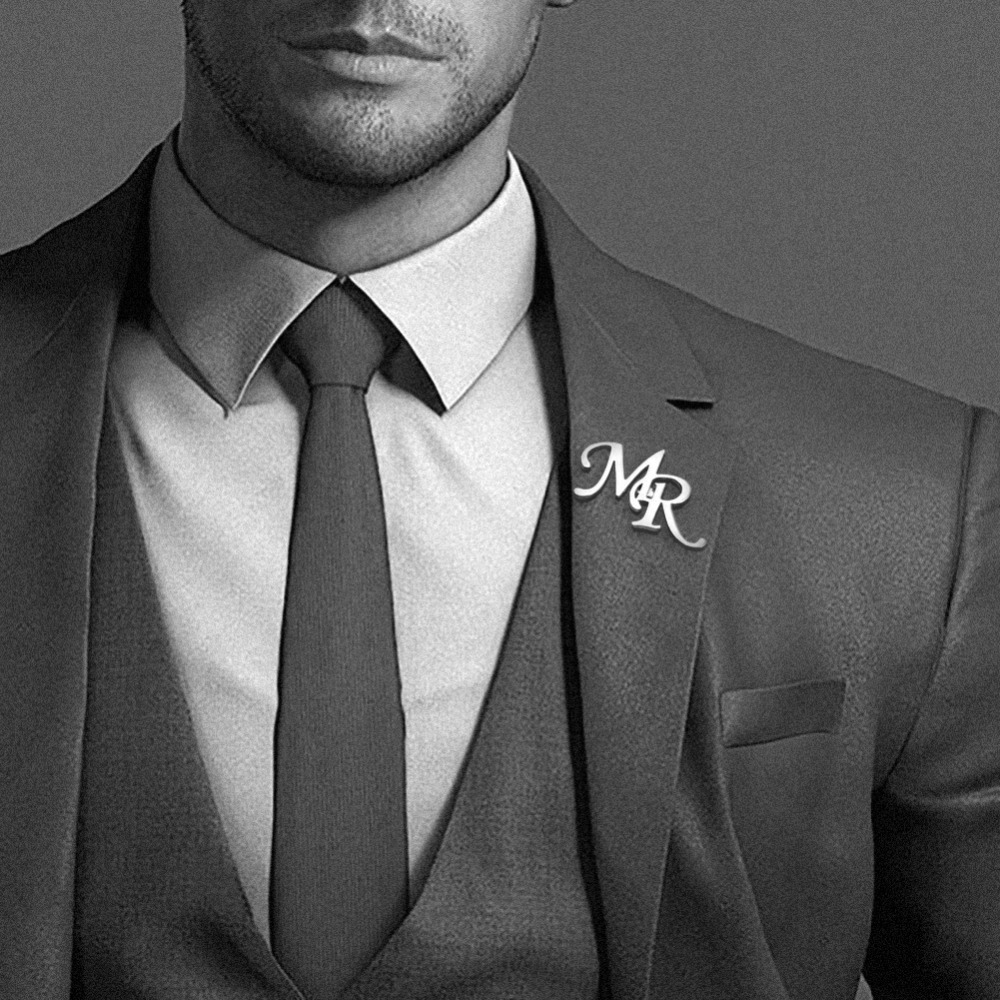TEMU Customized Initial Brooch From Laimeigedun, Stainless Steel Letter Brooch For Men And Women, Suitable For Shirts And Suits, A Wedding Gift,