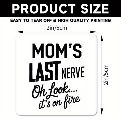 1pc laptop sticker funny moms last nerve candle 08x5 08 cm vinyl mothers day gift with message decoration and gift contrasting design durable