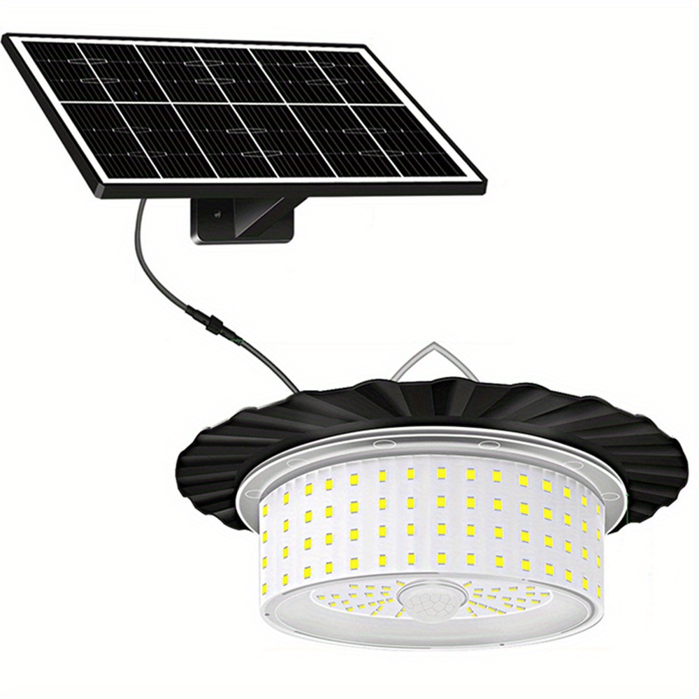 TEMU 1 Pack Solar , Portable Solar Pendant Light Indoor Outdoor, 244 Led 360° Glow Solar Lights With Motion Sensor, 5 Lighting , For Shed, Camping,
