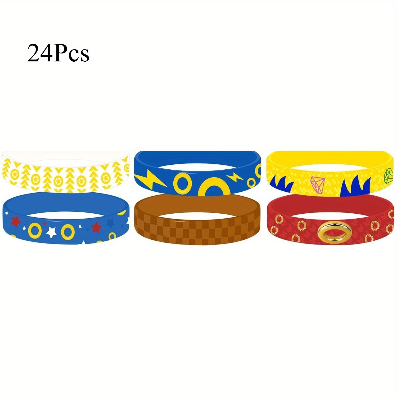 TEMU Gift For Her/him 12/18/24/36/48pcs, Hedgehog Theme Silicone Bracelets, 6 Styles, Used As Hedgehog Theme Party Prizes, Birthday Decoration Party