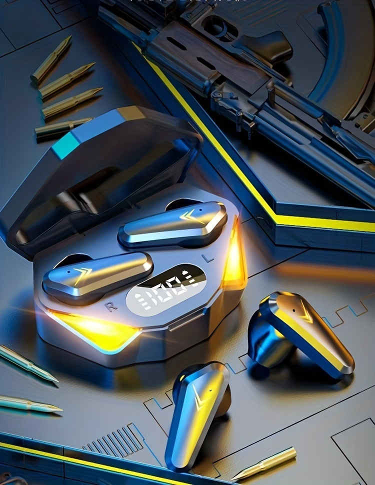 Audífonos Inalámbricos de Año Nuevo 2025 con Pantalla LED y Táctil, Auriculares Intrauditivos ETSW para Deportes, Música y Juegos para IOS/Android