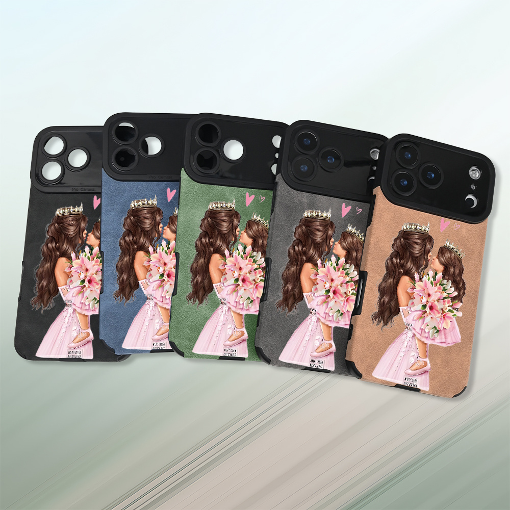 Funda para Teléfono - Esta funda para teléfono presenta un diseño de dos princesas besándose con un ramo de flores, ofreciendo un look sutil pero sofisticado. Es un salvavidas para aquellos que son propensos a dejar caer sus teléfonos, proporcionando un agarre antideslizante y una fuerte protección contra caídas