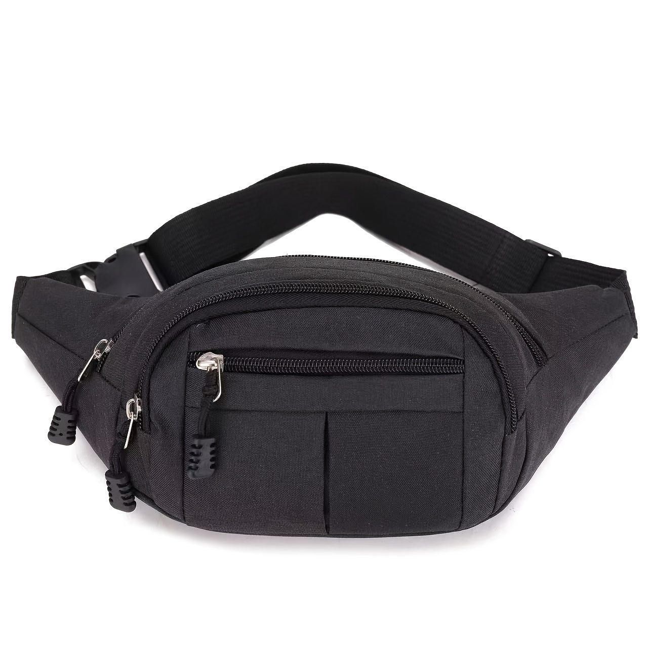 Image of Ladies Belt Bag, Unisex Nylon Diagonal Shoulder Bag, Large Capacity 4 Pockets, Adjustable Shoulder Straps, Casual And Lightweight Breast Bag, Suitable For Outdoor Riding And Running