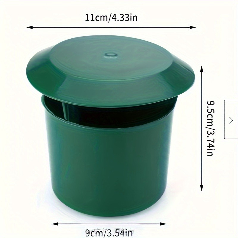 Capcană din plastic pentru melci și melci - Control non-toxic de înaltă calitate a dăunătorilor de grădină, fără rău pentru legume și flori, capcană verde durabilă pentru agricultura urbană și grădinile de acasă, 10x11cm