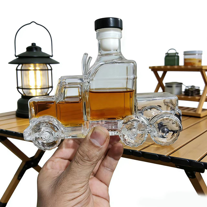 Image of Creative 3d Car-shaped Wine Whiskey Bottle Liquor Bottle Sparkling Wine Bottle Suitable For Home Decor Bar Outdoor Party Halloween Christmas Birthday Best Holiday Gift