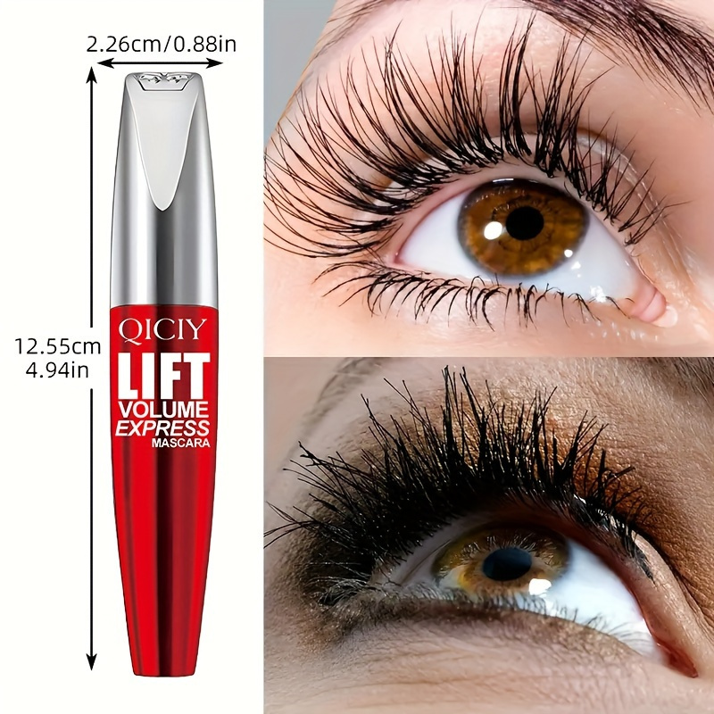 Set of 2 Black 5D Maximum Volume Mascara for Long-Lasting, Curl-Enhancing, Smudge-Proof Eye Makeup