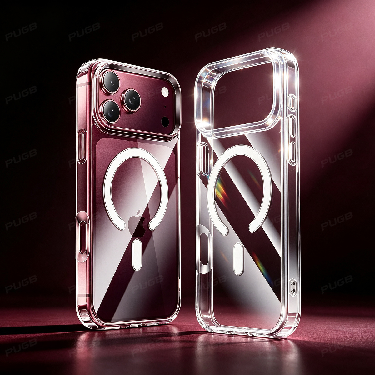 TEMU Phone Case: Pugb New Premium Transparent Slim Magnetic Phone Case For Iphone 18 17 16 15 14 13 Pro Max 18pro 18promax Promax Wireless Charging