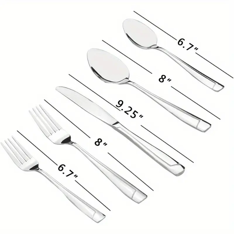 set of 10 stainless steel tableware, including 50pcs of cutlery. Product details 2