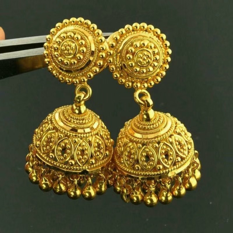 E-shop Damen Luxus - Vintage Chinesische Glocken-Quasten-Ohrringe - Ethnischer Hochzeitsschmuck mit Glocken- & Quasten-Anhängern, Beschichtung für ,