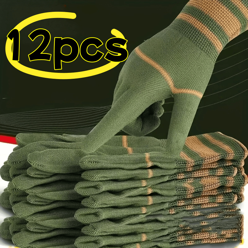 E-shop 6/12 Stück Nylon-Griffhandschuhe, Leicht für Radfahren, Angeln, Camping & Outdoor-Angeln – Atmungsaktives Mesh-Rückenteil – Unisex –