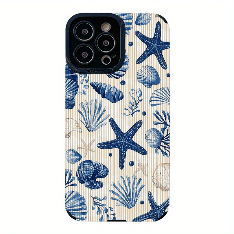 TEMU Telefoonhoesje - Vintage Zeester Schelp Hoesje Geschikt voor iPhone 16, 15, 14, 13, 12, 11, XS, XR, X, 7, 8 Plus, Pro Max, Mini (Een Cadeau voor