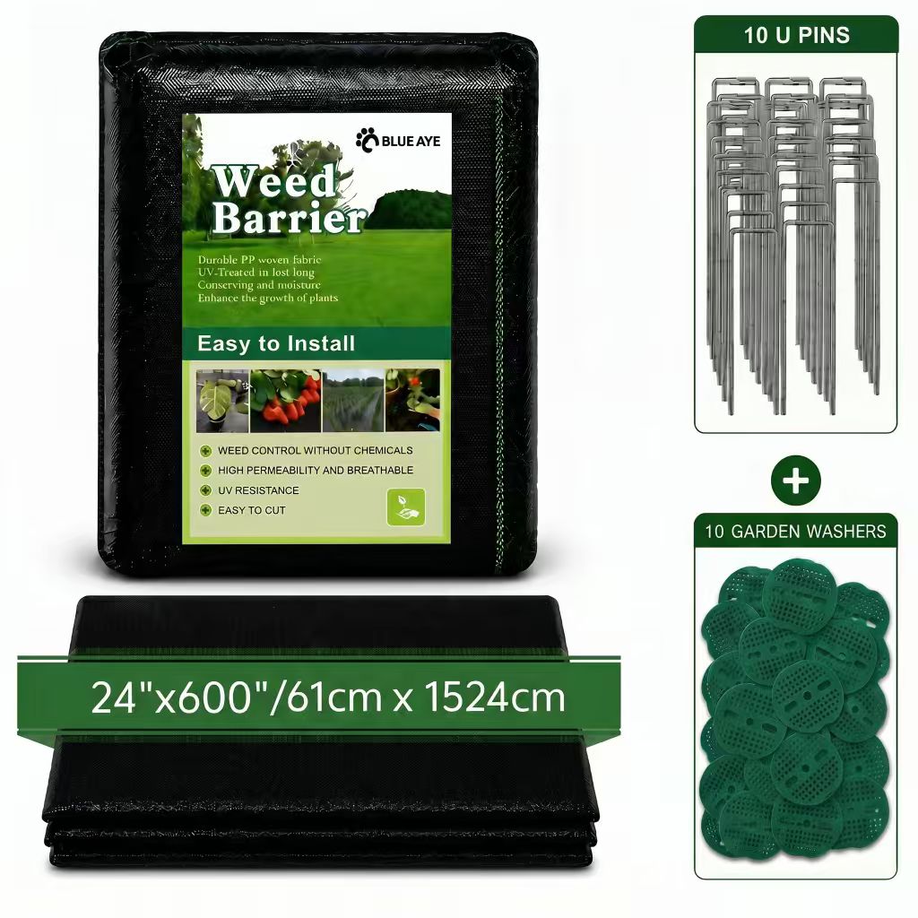 TEMU Heavy-duty Weed Barrier Fabric Measuring 48 Feet By 600 Feet, Suitable For Gardening And Landscaping. This Durable Material Is Designed For