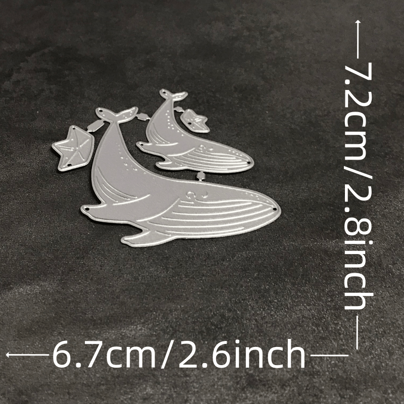 1pc Whale Decoration Metal Cutting Dies Stencils For Scrapbooking Decorative Embossing Handcraft Die Cutting Template